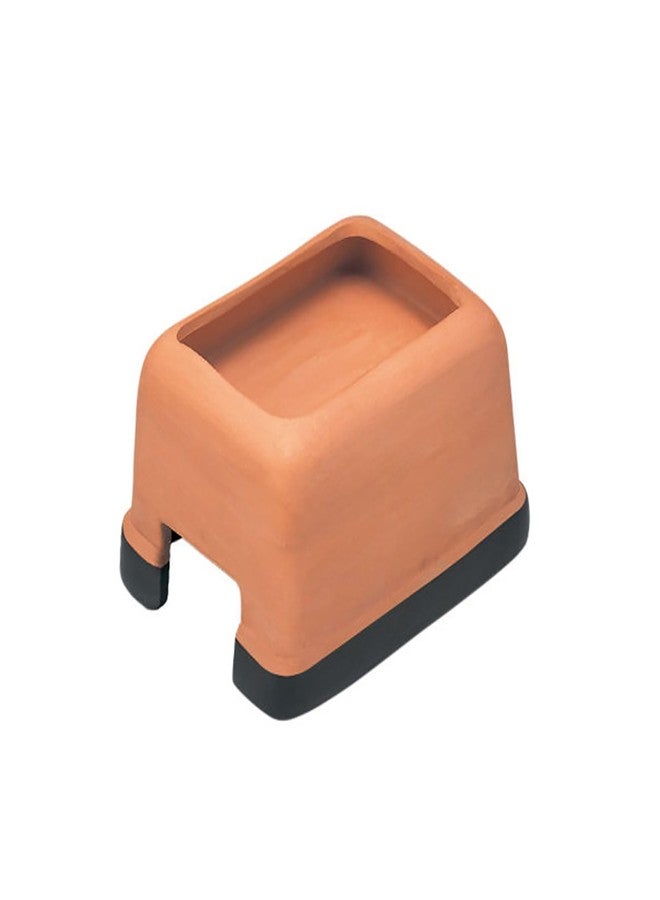 OMEM Premium Reptile Humidification Cave with Basin for Leopard Geckos Professional Clay Pottery Hideaway(Large) - Image 1